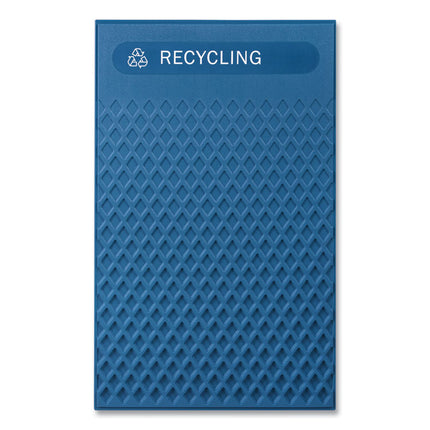 Large Prelabeled Recycled Waste Panels for Tailor and Landmark Series Containers, 20.72" x 0.5" x 34.33", Blue, 4/Carton