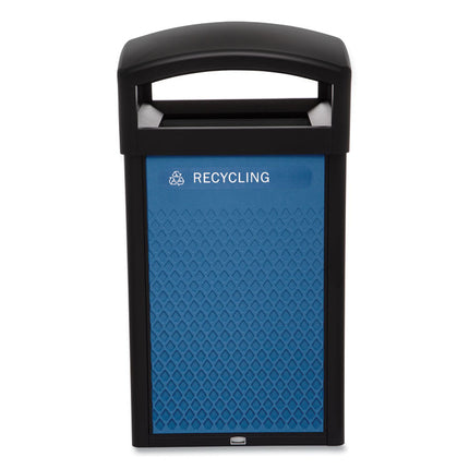 Large Prelabeled Recycled Waste Panels for Tailor and Landmark Series Containers, 20.72" x 0.5" x 34.33", Blue, 4/Carton