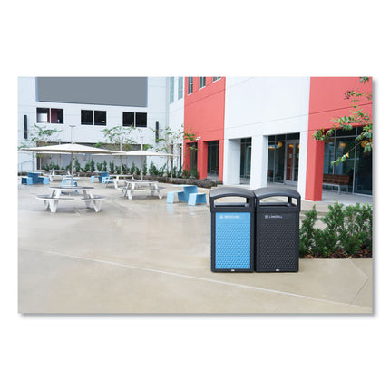 Large Prelabeled Recycled Waste Panels for Tailor and Landmark Series Containers, 20.72" x 0.5" x 34.33", Blue, 4/Carton
