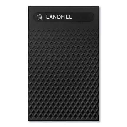 Large Prelabeled Landfill Waste Panels for Tailor and Landmark Series Containers 20.72" x 0.5" x 34.33", Black, 4/Carton