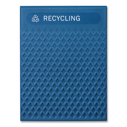 Medium Prelabeled Recycled Waste Panels for Tailor and Landmark Series Containers, 20.72" x 0.5" x 27.95", Blue, 4/Carton