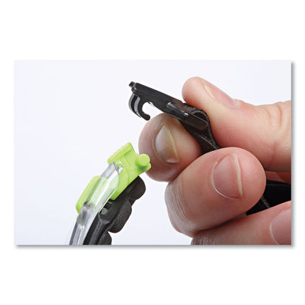 Solus 1000-Series Safety Glasses, Green Plastic Frame, Clear Polycarbonate Lens