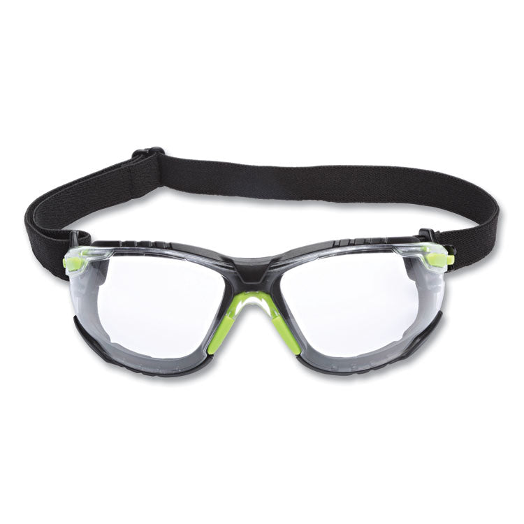 Solus 1000-Series Safety Glasses, Green Plastic Frame, Clear Polycarbonate Lens