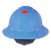 SecureFit H-Series Hard Hats, H-800 Hat with UV Indicator, 4-Point Pressure Diffusion Ratchet Suspension, Blue
