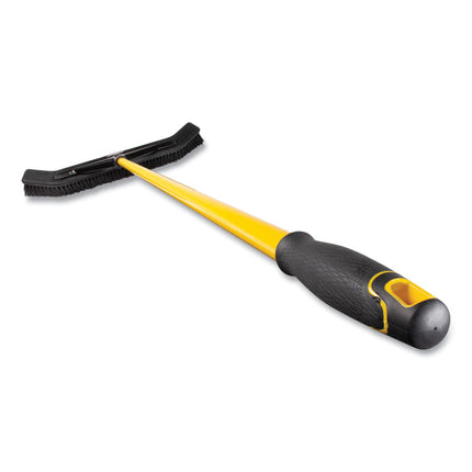 Maximizer Push-to-Center Broom, 24", Polypropylene Bristles, Yellow/Black