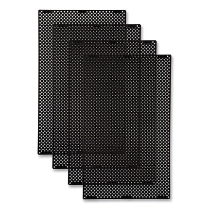 Large General Purpose Perforated Panels for Tailor and Landmark Series Containers, 20.72" x 0.5" x 34.33", Black, 4/Carton
