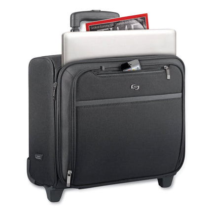 Dakota Rolling Overnighter Case, 16", 8 x 16 x 14.2, Black