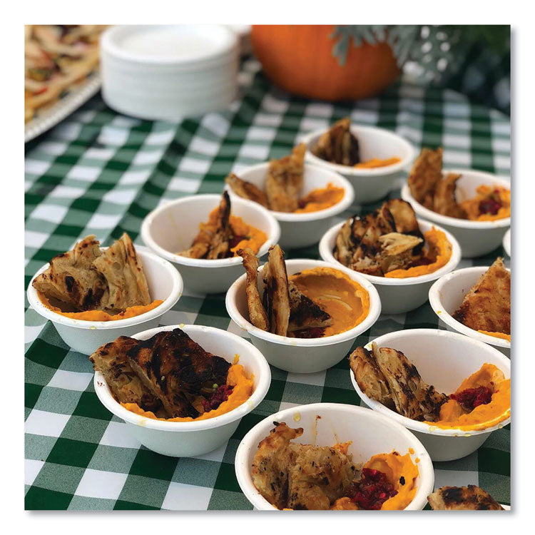 Vanguard Renewable and Compostable Sugarcane Bowls, 6 oz, White, 1,800/Carton