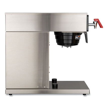 AXIOM DV-TC Dual-Voltage Thermal Carafe Coffee Brewer, 12 Cups, Silver/Black