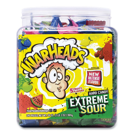 Xtreme Sour Hard Candy, Assorted Flavors, 34 oz Tub