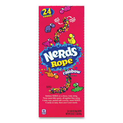 Nerds Rope Candy, Fruity, 0.92 oz Individually Wrapped, 24/Carton