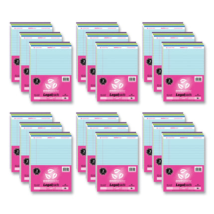 Enviroshades Legal Notepads, 40 Assorted 8.5 x 11.75 Sheets, 54 Notepads/Carton