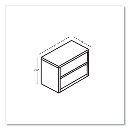10500 Series Lateral File, 2 Legal/Letter-Size File Drawers, Kingswood Walnut, 36" x 20" x 29.5"