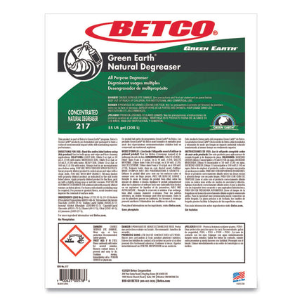 Green Earth Natural Degreaser, Mild Scent, 55 gal Drum