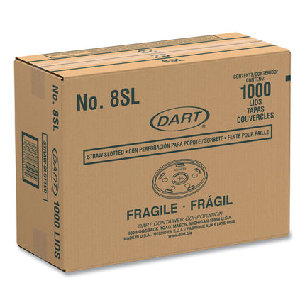 Plastic Cold Cup Lids, Fits 8 oz to 9 oz Cold Cups, Translucent, 100/Pack, 10 Packs/Carton