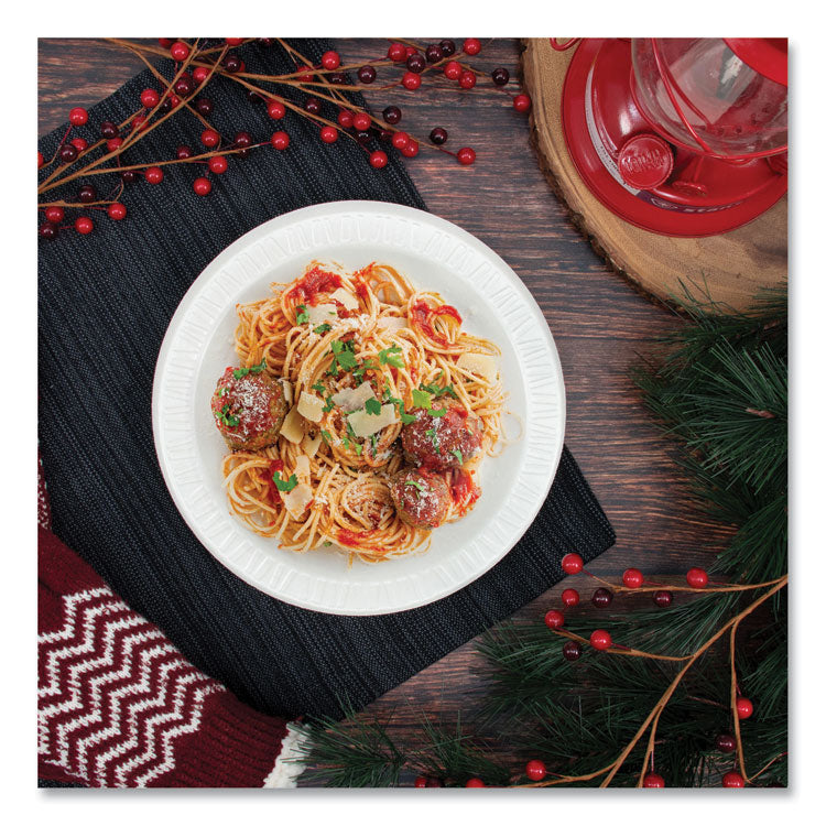 Concorde Non-Laminated Foam Plates, 9" Dia, White, 125/pack