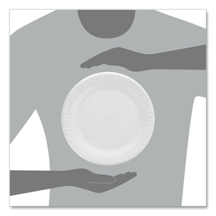 Concorde Non-Laminated Foam Plates, 9" Dia, White, 125/pack