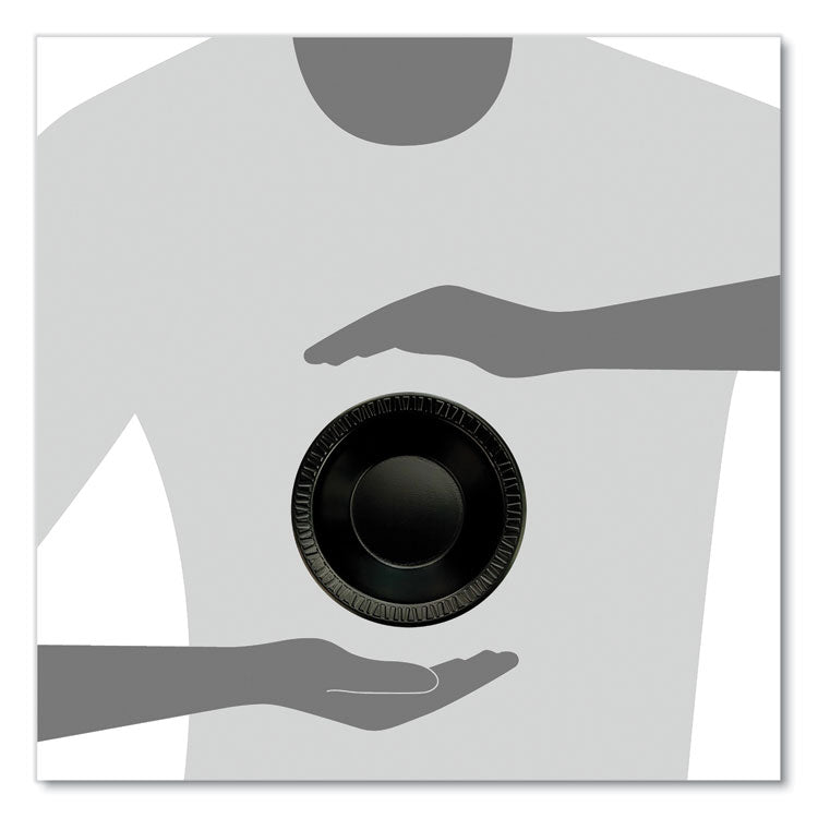 Quiet Classic Laminated Foam Dinnerware, Bowl, 12 oz, Black, 1,000/Carton