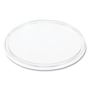 Plastic Lids for Foam Cups, Bowls and Containers, Flat, Not Vented, Fits 6 oz to 32 oz, Clear, 100/Sleeve, 10 Sleeves/Carton