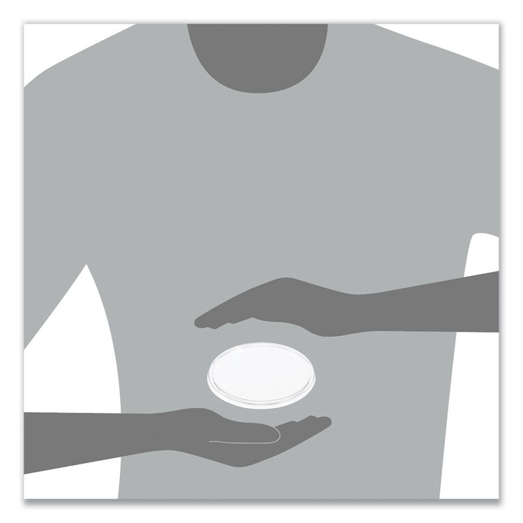 Plastic Lids for Foam Cups, Bowls and Containers, Flat, Not Vented, Fits 6 oz to 32 oz, Clear, 100/Sleeve, 10 Sleeves/Carton