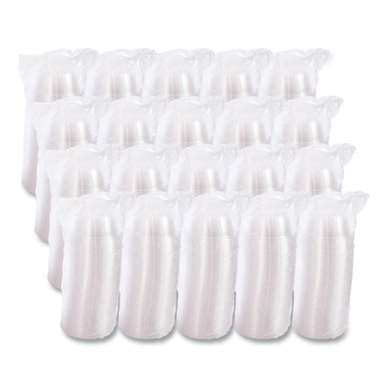 D-T Sundae/Cold Cup Lids, Fits 5 oz to 32 oz Cold Cups, Plastic, Clear, 50/Pack, 20 Packs/Carton