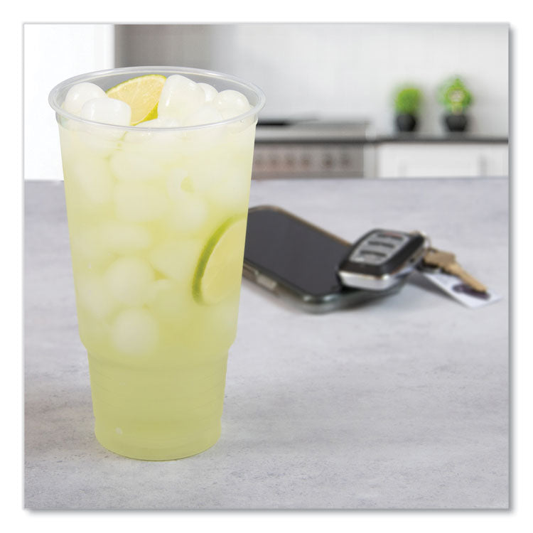 Conex ClearPro Plastic Cold Cups, 32 oz, Clear, 25/Bag, 20 Bags/Carton