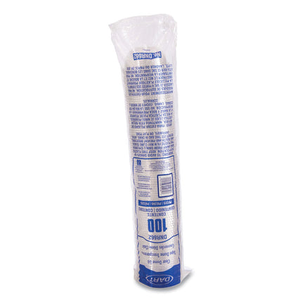 Plastic Dome Lid, No-Hole, Fits 9 oz to 22 oz Hot Cups, Clear, 100/Sleeve, 10 Sleeves/Carton
