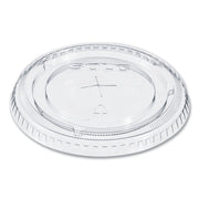 Straw-Slot Cold Cup Lids, Fits 9 oz to 20 oz Cold Cups, Plastic, Clear, 100/Sleeve, 10 Sleeves/Carton