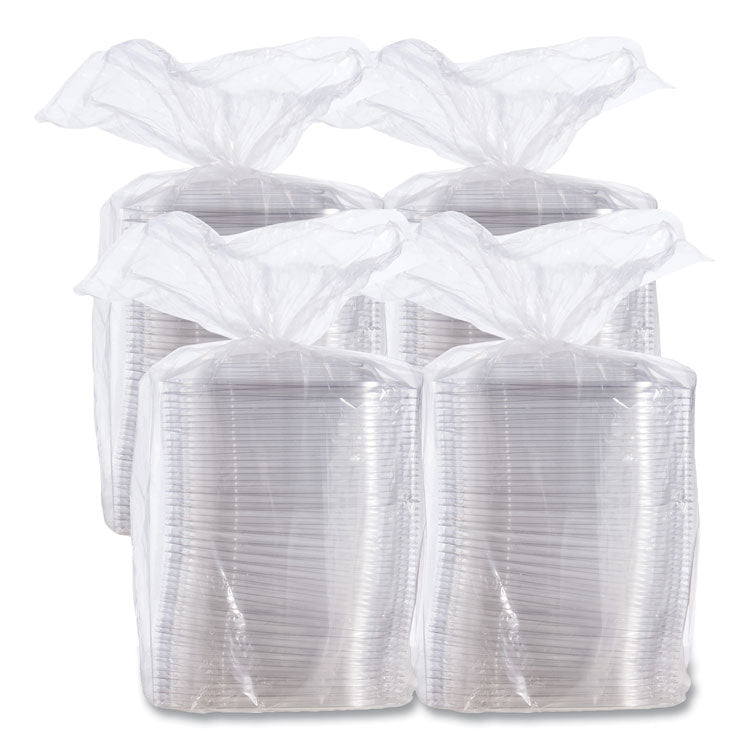 PresentaBowls Pro Clear Square Lids for 24 oz to 32 oz Bowls, 8.5 x 8.5 x 0.5, Clear, Plastic, 63/Bag, 4 Bags/Carton