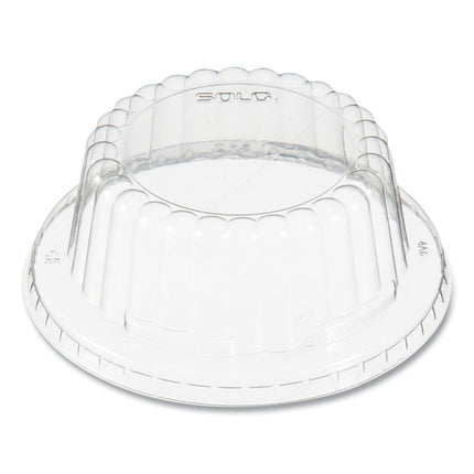 Flat-Top Dome PET Plastic Lids, For 6 oz to 10 oz Containers, 3.96" Diameter x 1.25" h, Clear, 1,000/Carton