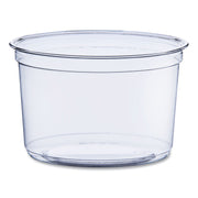 Bare Eco-Forward RPET Deli Containers, ProPlanet Seal, 16 oz, 4.6" Diameter x 3" h, Clear, Plastic, 500/Carton