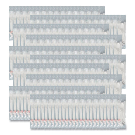 Regal Mediumweight Cutlery Kit, Individually Wrapped, Fork/Knife/Napkin/Spoon/Salt/Pepper, Plastic, White, 750/Carton