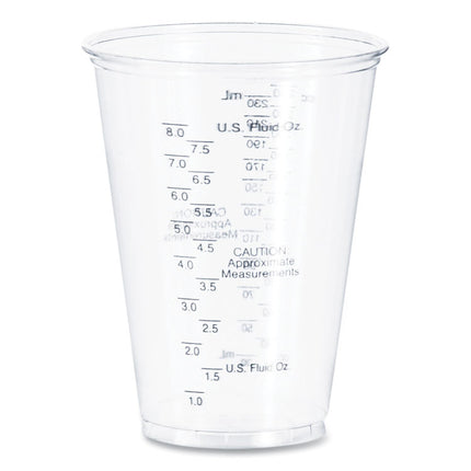 PET Graduated Medical and Dental Cups, 10 oz, Plastic, Clear, 50/Bag, 20 Bags/Carton