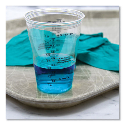 PET Graduated Medical and Dental Cups, 10 oz, Plastic, Clear, 50/Bag, 20 Bags/Carton