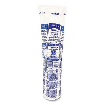 Double Sided Poly (DSP) Paper Cold Cups, 44 oz, White, 500/Carton