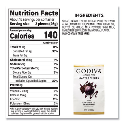 Lindt Lindor, Godiva, Ghiradelli Premium Chocolate Variety, 44.37 oz Bag, 3/Carton