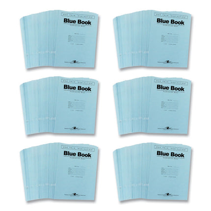 Examination Blue Book, Wide/Legal Rule, Blue Cover, (12) 11 x 8.5 Sheets, 300/Carton
