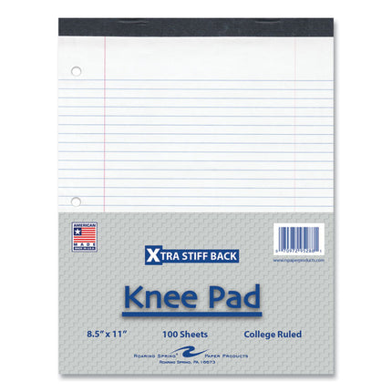 Stiff-Back Pad, Medium/College Rule, 100 White 8.5 x 11 Sheets, 36/Carton
