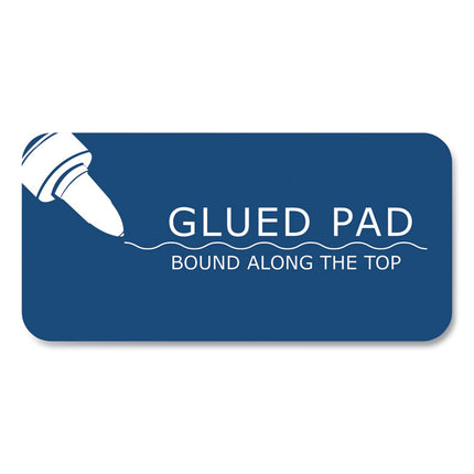 Boardroom Gummed Pad, Wide Rule, 50 White 8.5 x 11 Sheets, 72/Carton