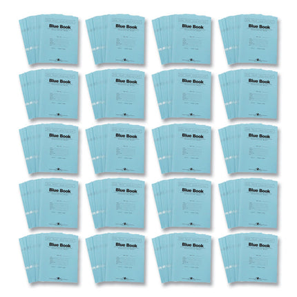 Examination Blue Book, Wide/Legal Rule, Blue Cover, (6) 8.5 x 7 Sheets, 1,000/Carton