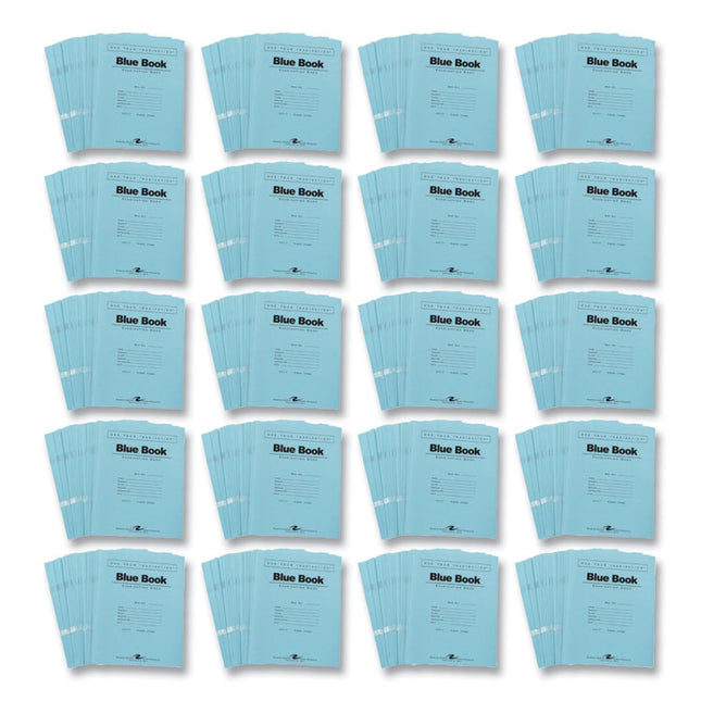 Examination Blue Book, Wide/Legal Rule, Blue Cover, (6) 8.5 x 7 Sheets, 1,000/Carton