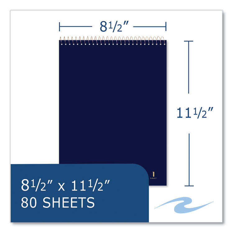 Flipper Wirebound Notepad, Medium/College Rule, Assorted Cover Colors, (80) White 8.5 x 11 Sheets, 24/Carton