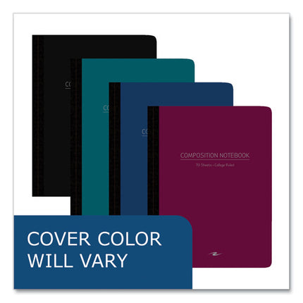 Poly Flex Composition Notebook, Medium/College Rule, Randomly Assorted Cover Colors (Set 1), (70) 9.75 x 7.5 Sheets, 24/CT