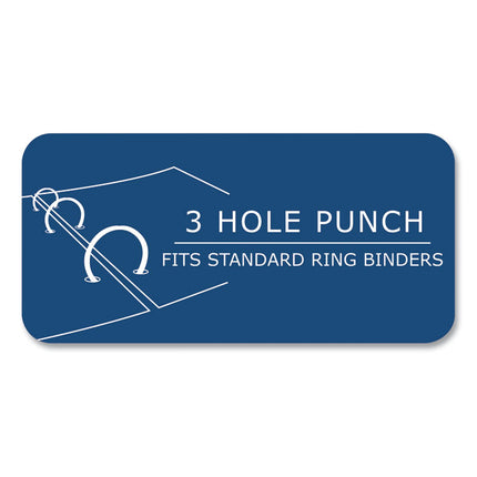 Loose Leaf Paper, 8 x 10.5, 3-Hole Punched, College Rule, White, 150 Sheets/Pack, 24 Packs/Carton