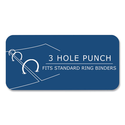 Filler Paper, 3-Hole, 8.5 x 11, College Rule, 100 Sheets/Pack, 24 Packs/Carton