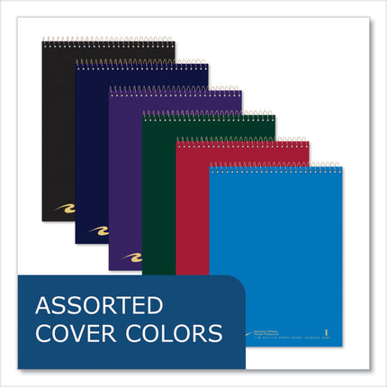 Flipper Wirebound Notepad, Medium/College Rule, Assorted Cover Colors, (80) White 8.5 x 11 Sheets, 24/Carton