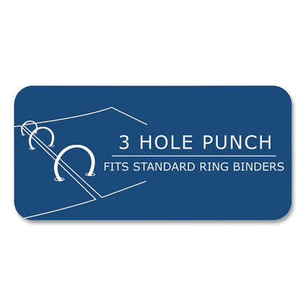 Loose Leaf Paper, 8.5 x 11, 3-Hole Punched, College Rule, White, 500 Sheets/Pack, 5 Packs/Carton