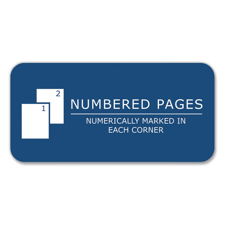 Lab and Science Numbered Notebook, Quadrille Rule (4 sq/in), Red Cover, (76) 11.75 x 9.25 Sheets, 24/Carton