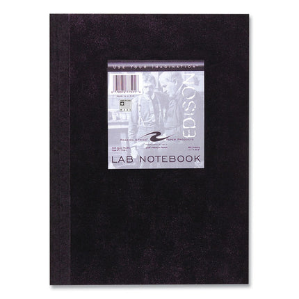 Lab and Science Black Notebook, Quadrille Rule (5 sq/in), Black Cover, (60) 11 x 8.5 Sheets, 24/Carton