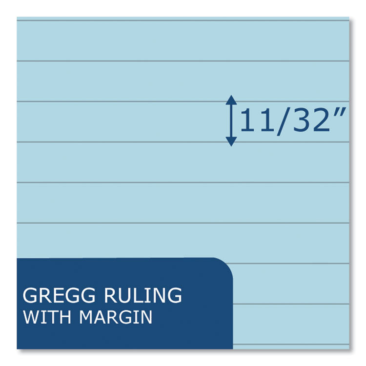 EnviroShades Steno Pad, Gregg Rule, White Cover, 80 Blue 6 x 9 Sheets, 24 Pads/Carton